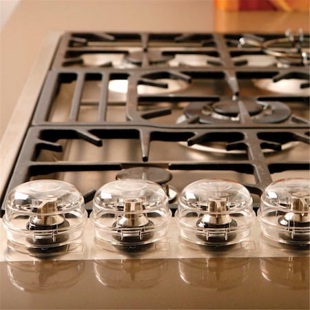 Posdatas Clear Plastic Stove Knob Covers, 5PK PO1676716